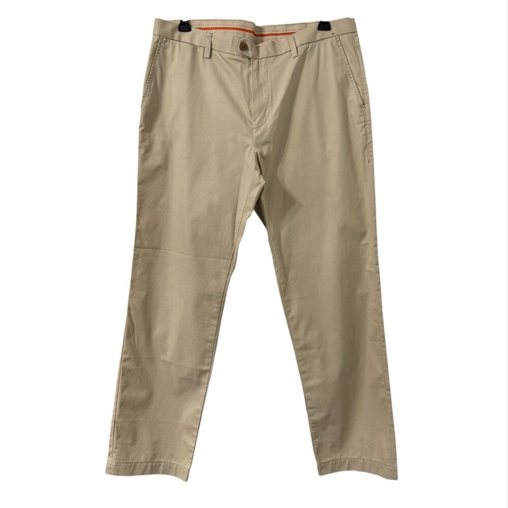 Tommy Bahama Pants Mens 38x32 Brown Straight Fit Chino Casual Preppy Pima Cotton